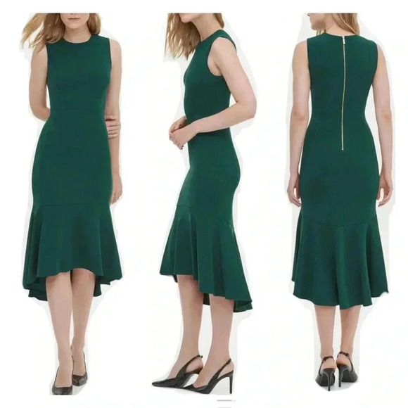Calvin Klein Green Dress Size 6 - Picture 1 of 2
